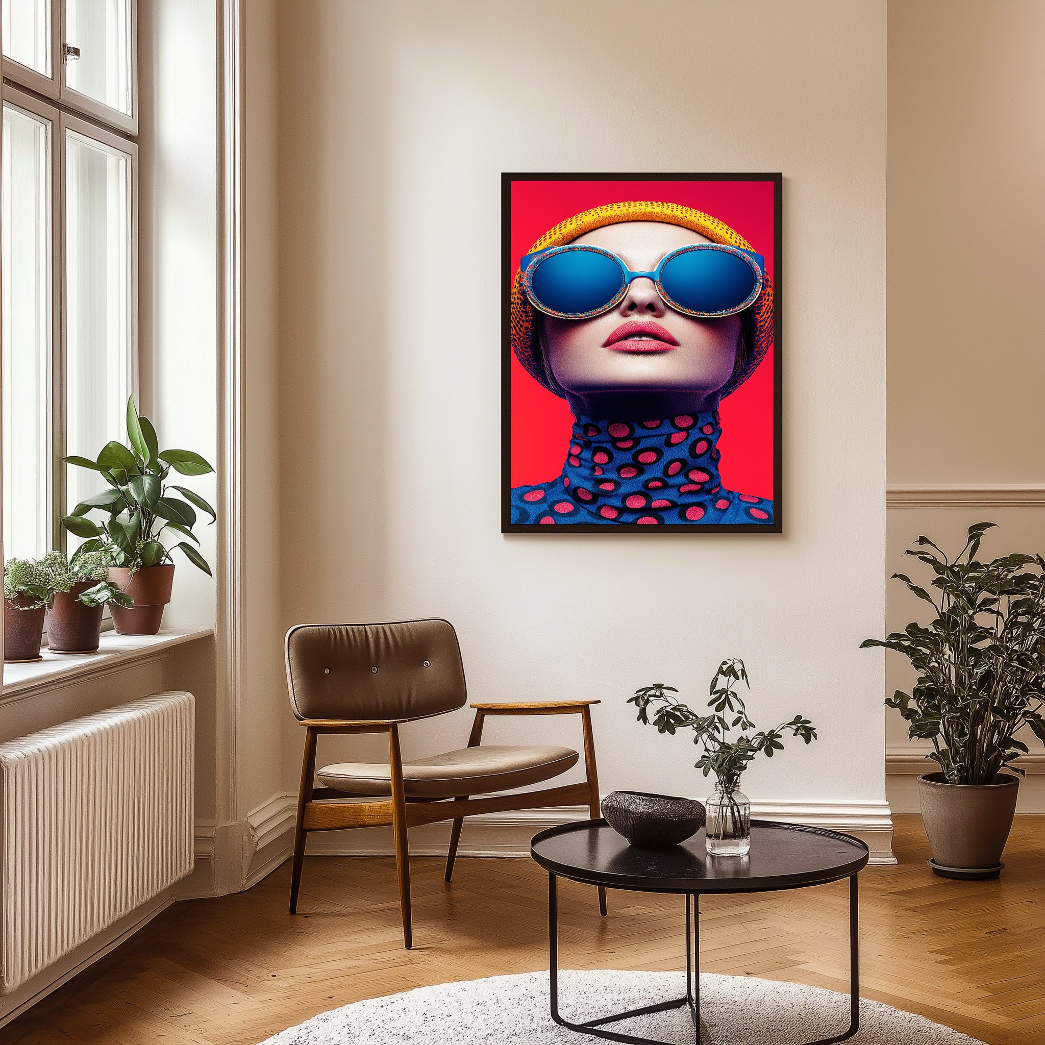 Color Burst Wall Art Print — Vibrant Pop Portrait Poster