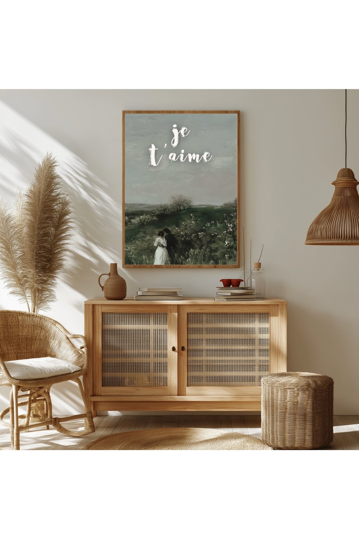 Je T'aime Wall Art Print — French Love Quote Poster