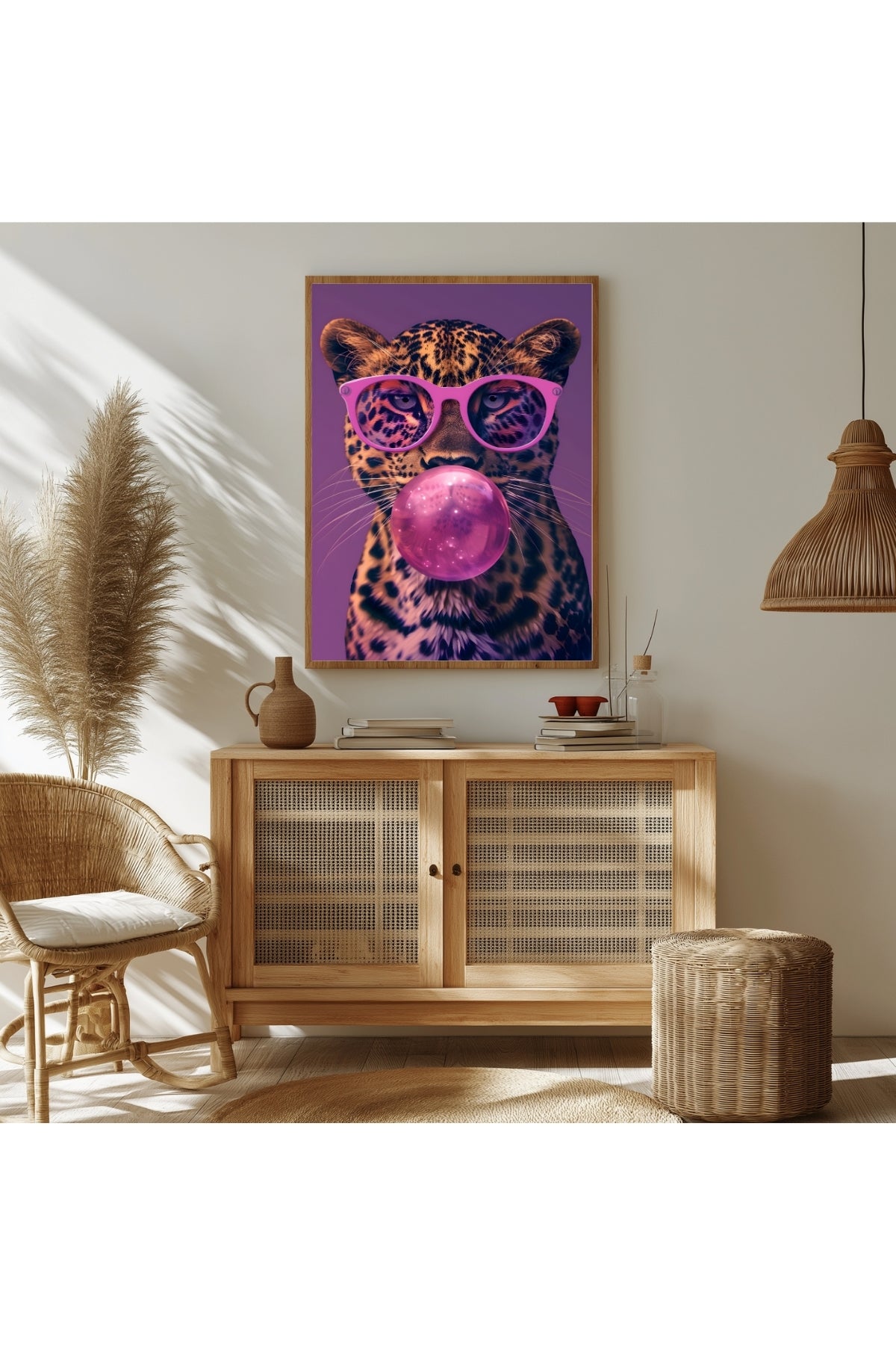 Bubble Chic Wall Art Print — Modern Bubble Lettering Poster