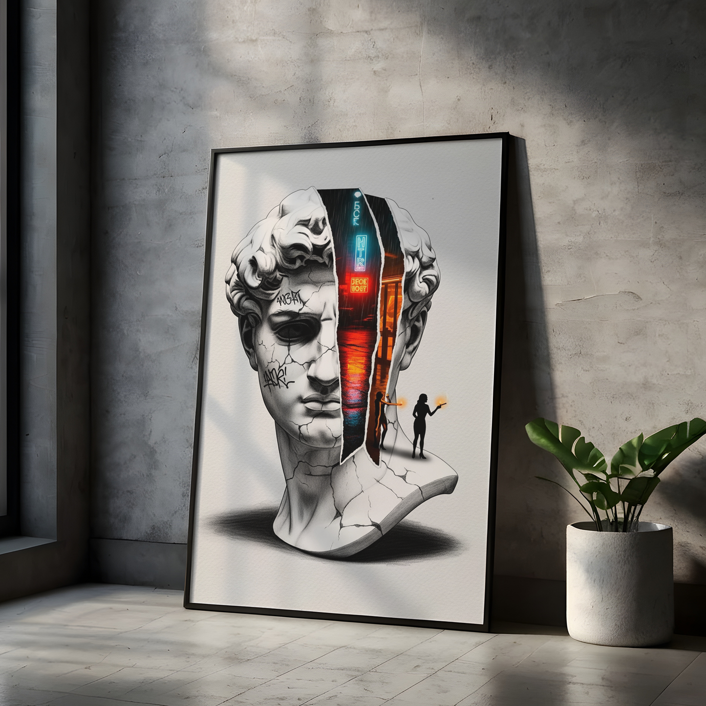 Neon Noir Tablo Boyutlarında ve Yüksek Kaliteli Poster