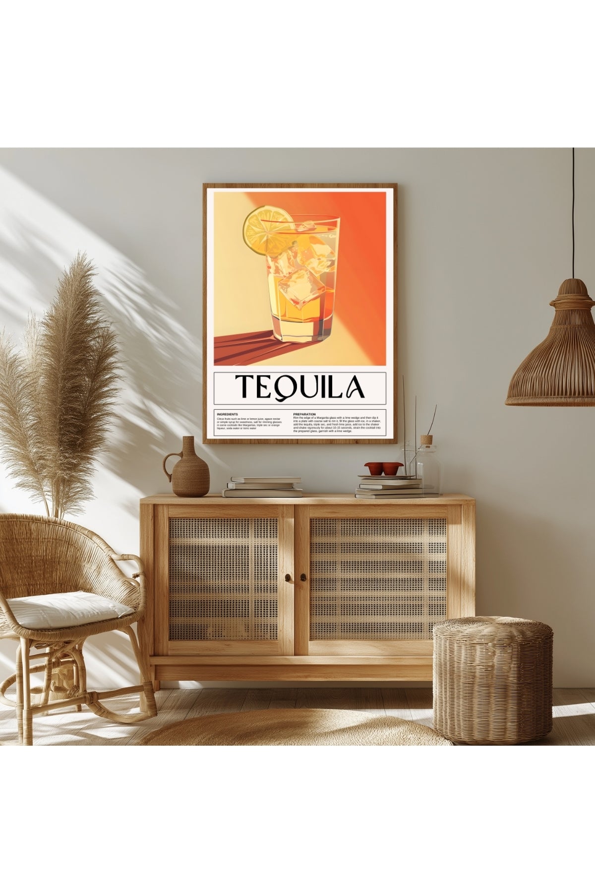 Tequila Wall Art Print — Bold Mexican Spirit Poster