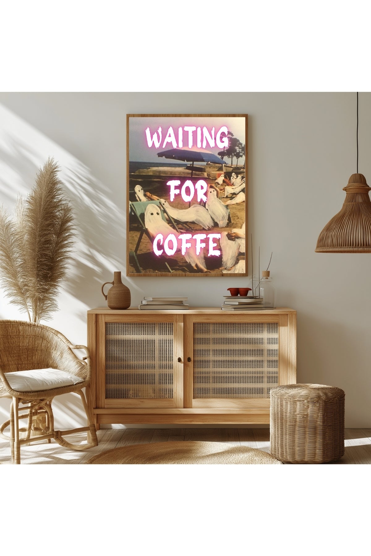 Waiting for Coffee Wall Art Print — Funny Morning Coffee Lover Quote Poster