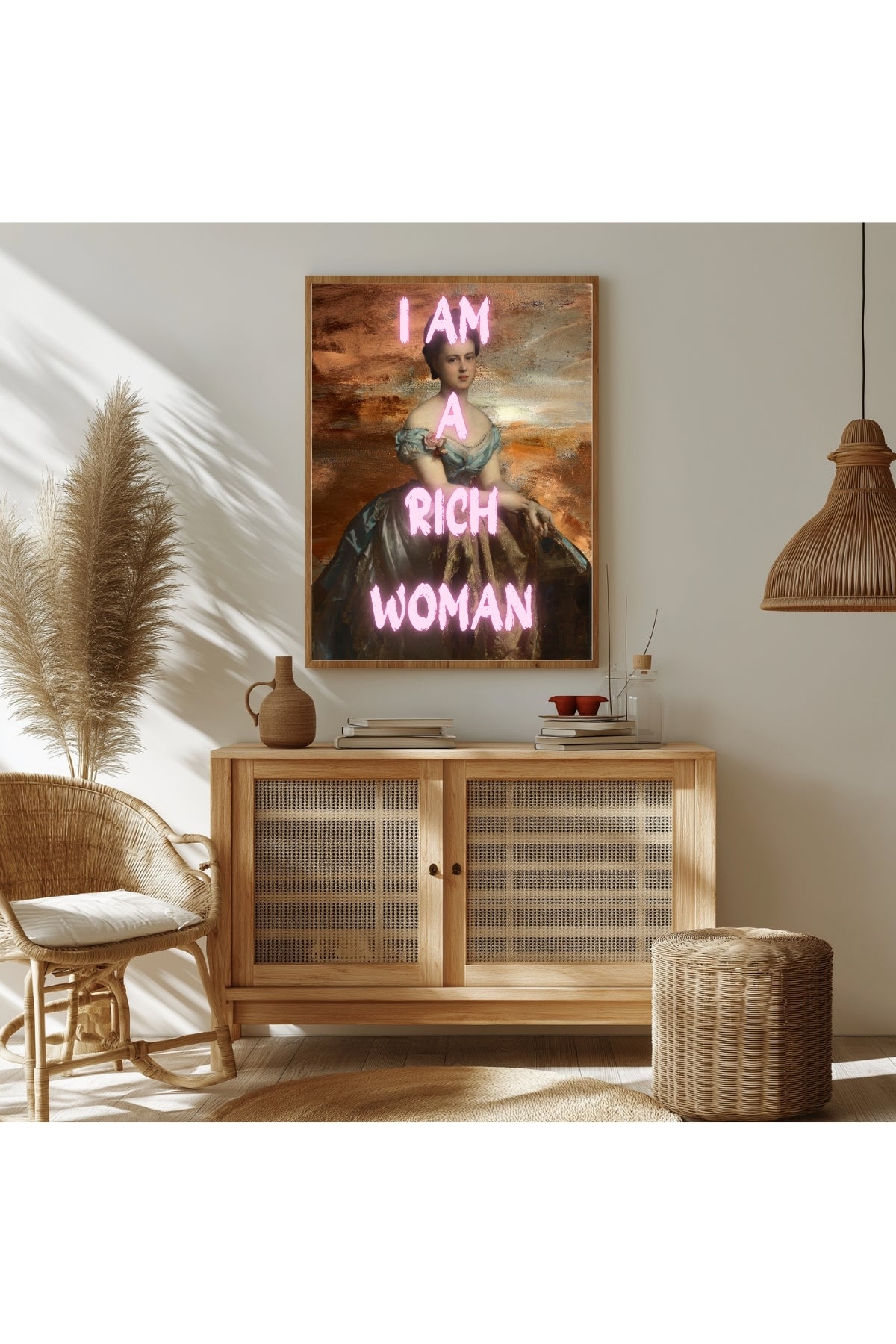 Rich Woman Wall Art Print — Abundance Empowerment Quote Poster