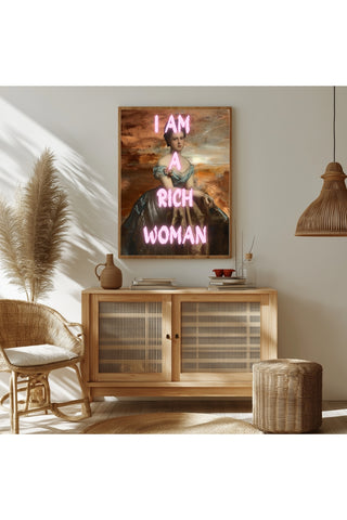 Rich Woman Wall Art Print — Abundance Empowerment Quote Poster
