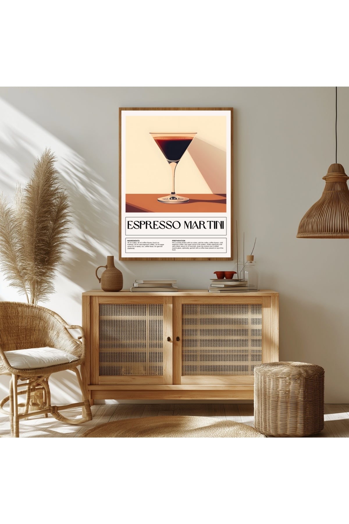 Espresso Martini Wall Art Print — Coffee Cocktail Poster