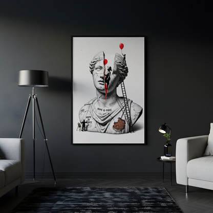 Hope is Free: Banksy Tablo Boyutlarında ve Yüksek Kaliteli Poster