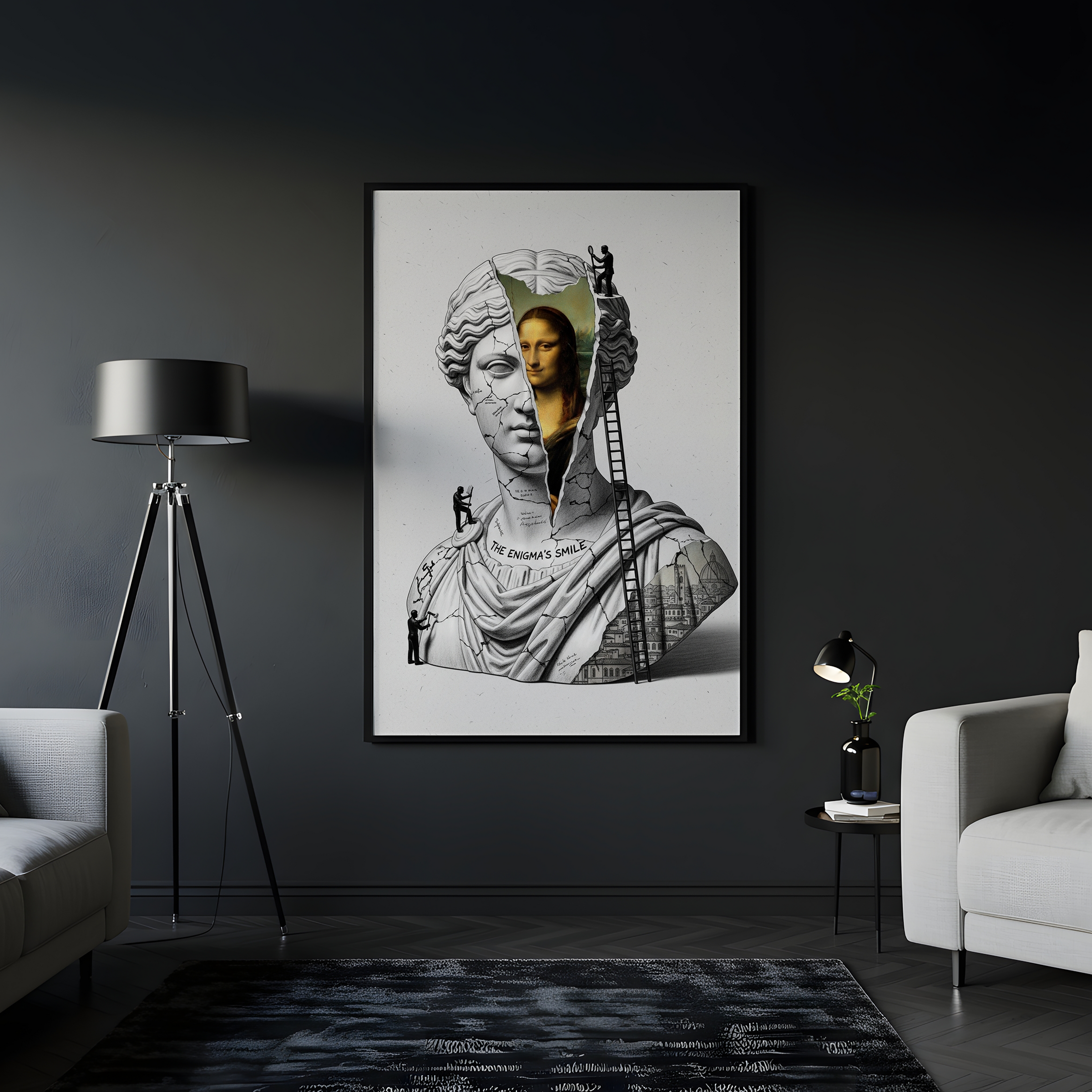 The Enigma's Smile — Mona Lisa Wall Art Print
