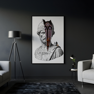 Lux Aeterna — Surreal Roman Bust Wall Art Print