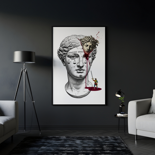 Vengeance Served Medusa — Surreal Greek Mythology Wall Art Print