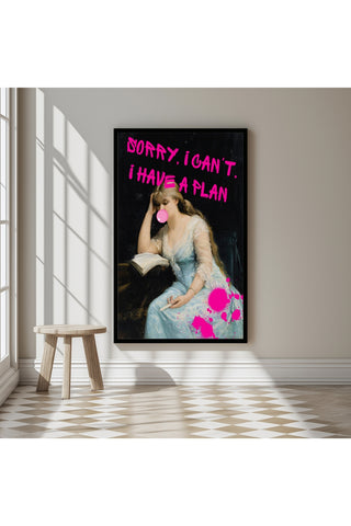 She's Got a Plan Wall Art Print — Strategic Feminine Quote Poster