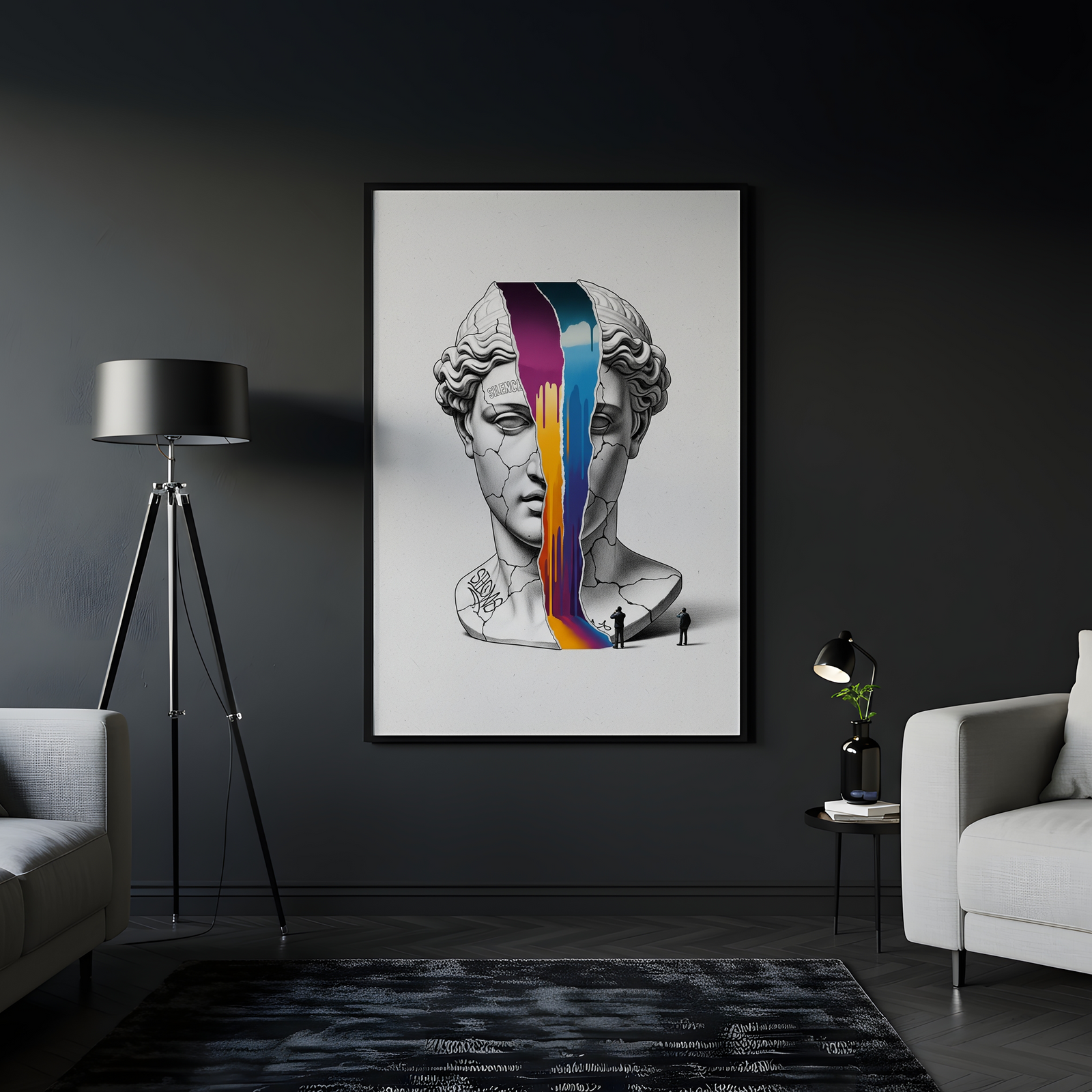 Silence — Surreal Venus Bust Wall Art Print