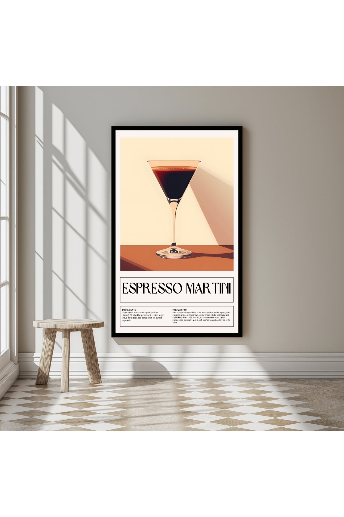Espresso Martini Wall Art Print — Coffee Cocktail Poster
