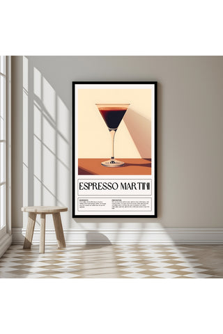 Espresso Martini Wall Art Print — Coffee Cocktail Poster