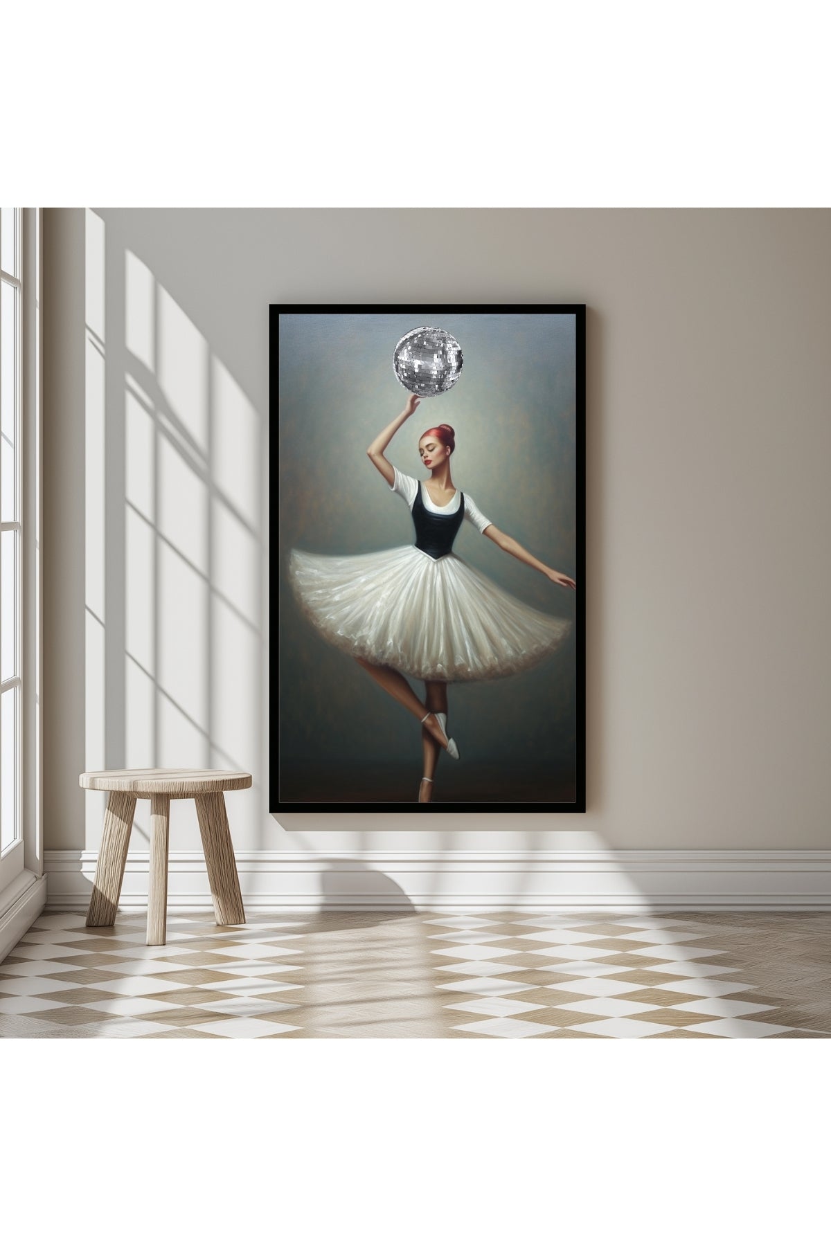 Twirl in Time Wall Art Print — Romantic Vintage Dance Poster