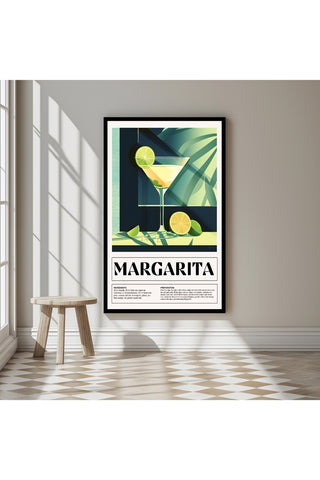 Margarita Wall Art Print — Classic Tequila Cocktail Poster