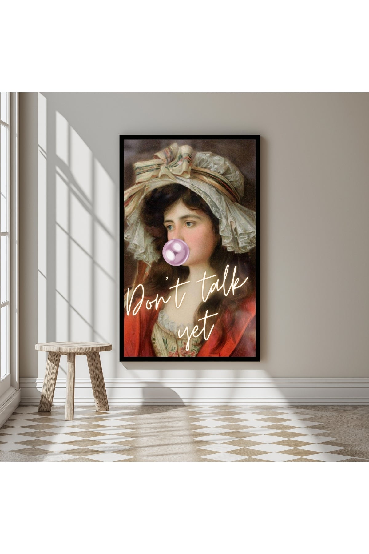 Don't Talk Yet Wall Art Print — Funny Morning Mood Quote Poster