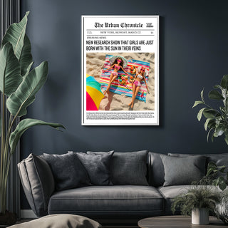Summer Glow Wall Art Print — Golden Hour Aesthetic Poster