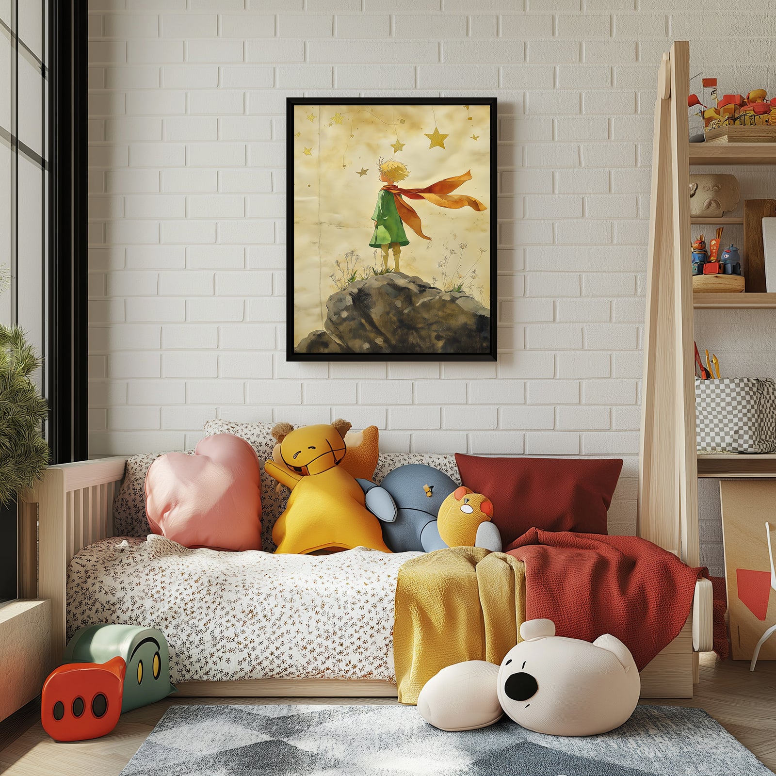 Innocence in Stars Wall Art Print — Dreamy Celestial Romance Poster