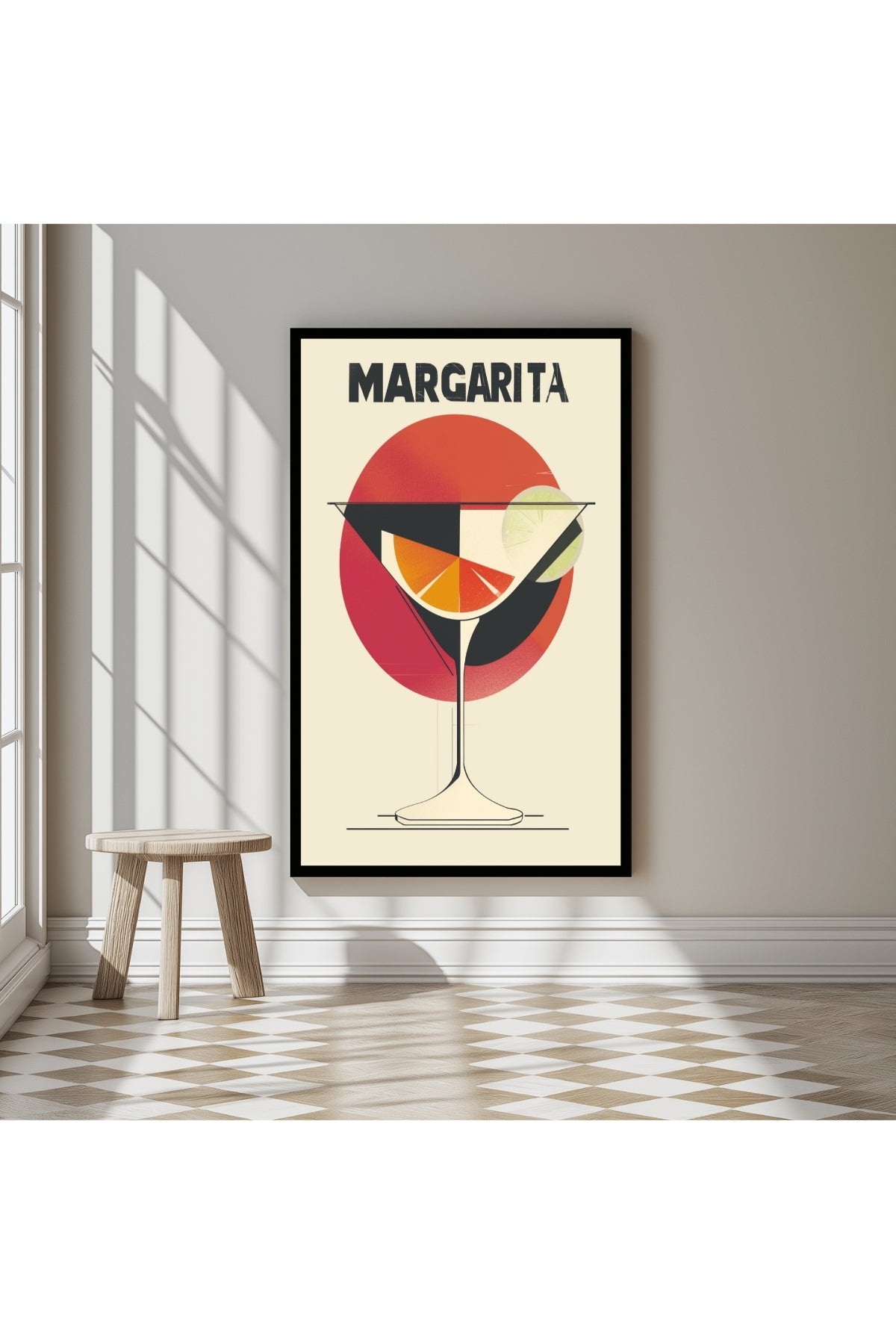 The Margarita Wall Art Print — Classic Tequila Cocktail Poster