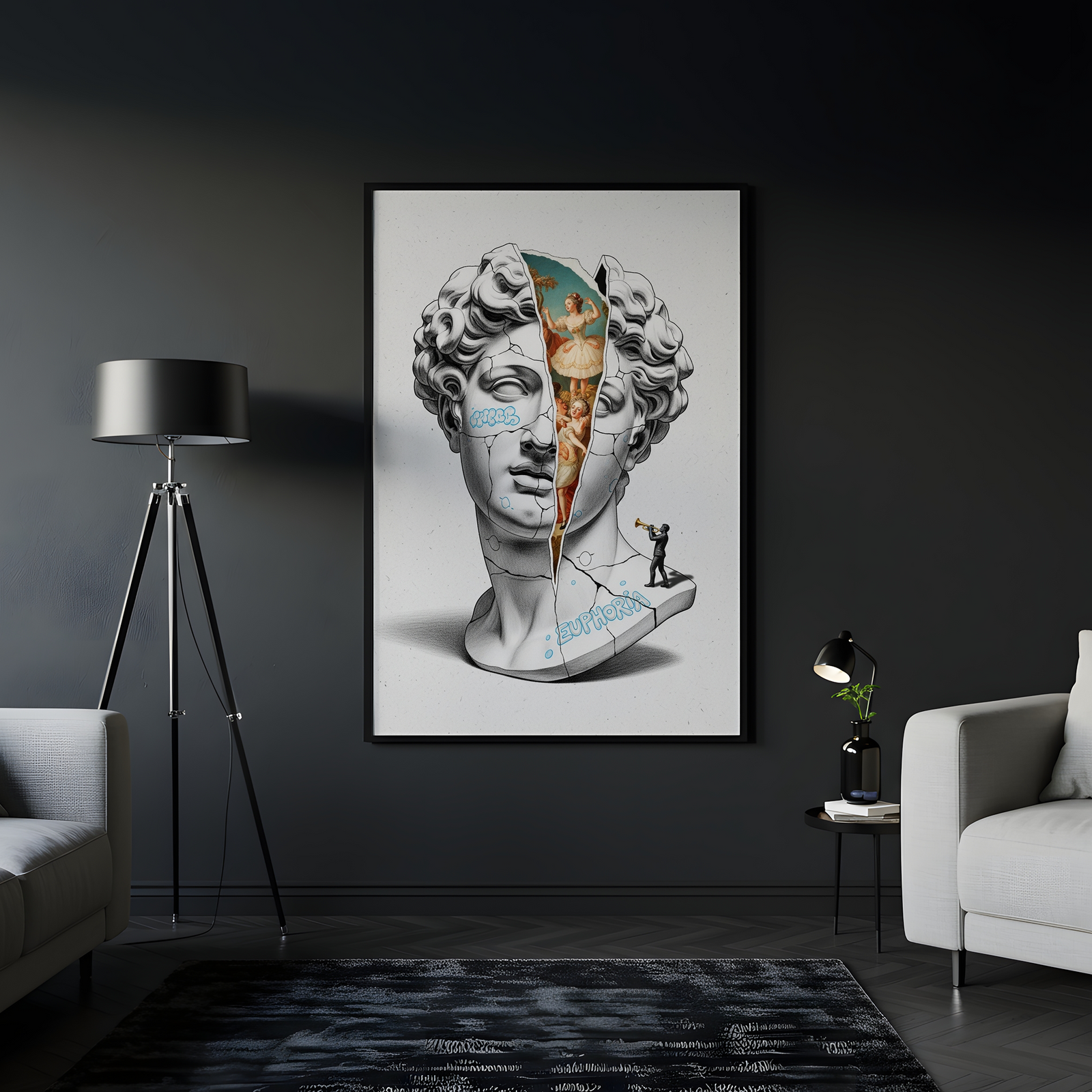 Euphoria Ballet — Surreal David Bust Wall Art Print