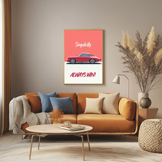 Simplicity Always Wins — Porsche Wall Art Print