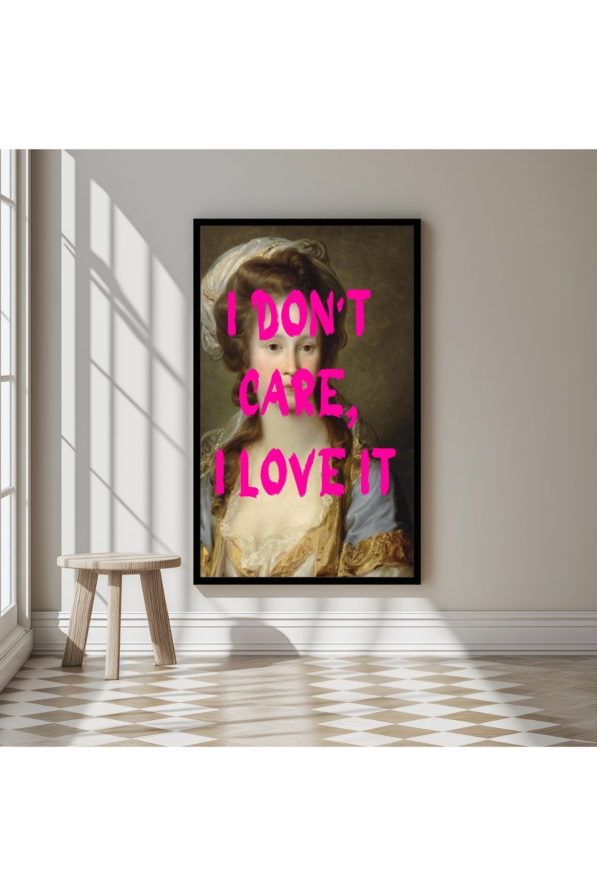 I Don't Care Wall Art Print — Cool Sarcastic Quote Poster