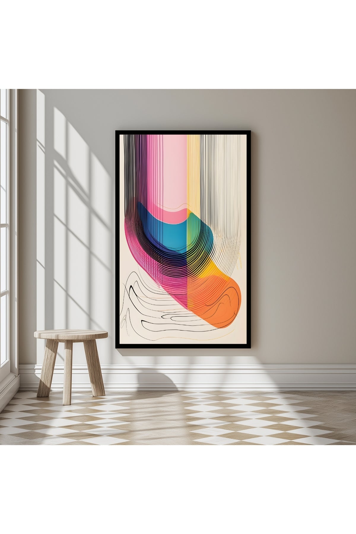 Vivid Flow Wall Art Print — Bold Fluid Abstract Poster