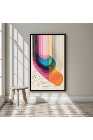 Vivid Flow Wall Art Print — Bold Fluid Abstract Poster