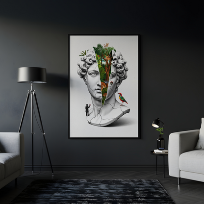 Doğa Kolajı - Sürrealist Tablo Boyutlarında ve Yüksek Kaliteli Poster