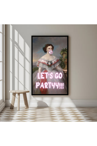Let's Go Party Wall Art Print — Fun Celebration Quote Poster