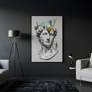Flow of Time Dali — Surreal Melting Clocks Wall Art Print