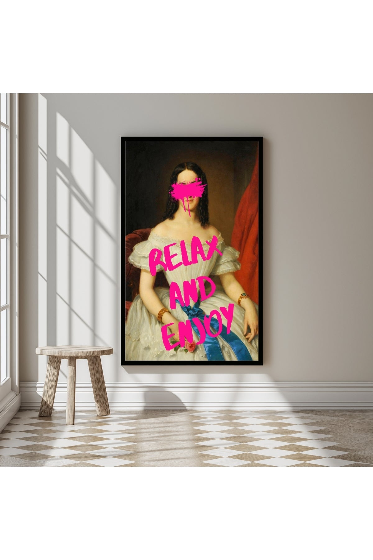 Relax And Enjoy Wall Art Print — Soft Mindful Quote Poster