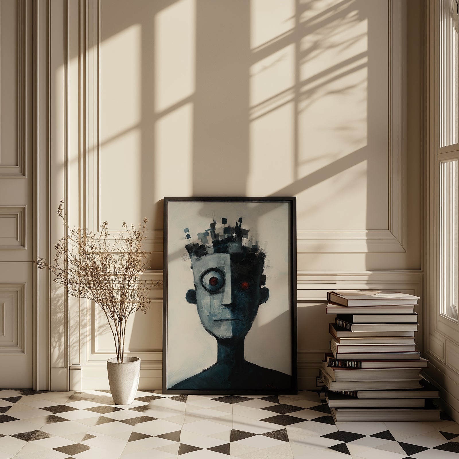 Lost Algorithm Wall Art Print — Digital Age Surreal Portrait Poster