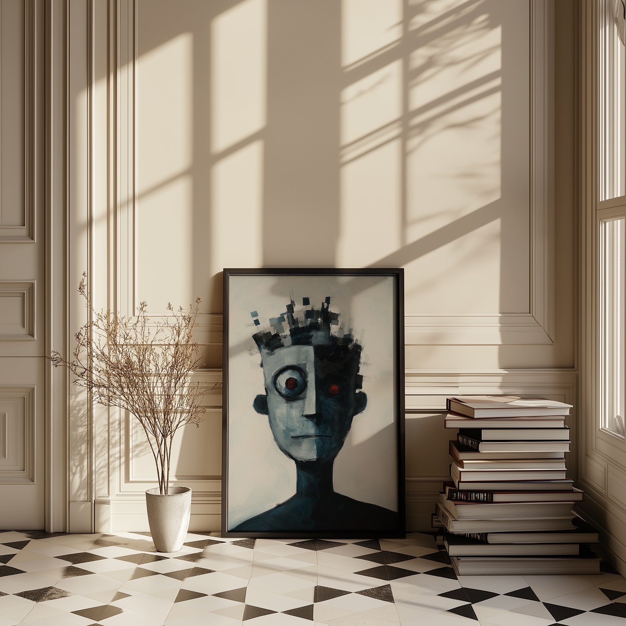 Lost Algorithm Wall Art Print — Digital Age Surreal Portrait Poster
