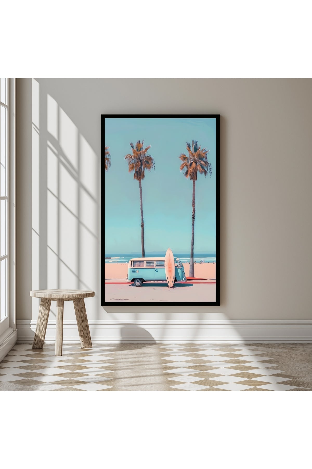 Surf & Chill Wall Art Print — Coastal Surf Lifestyle Poster
