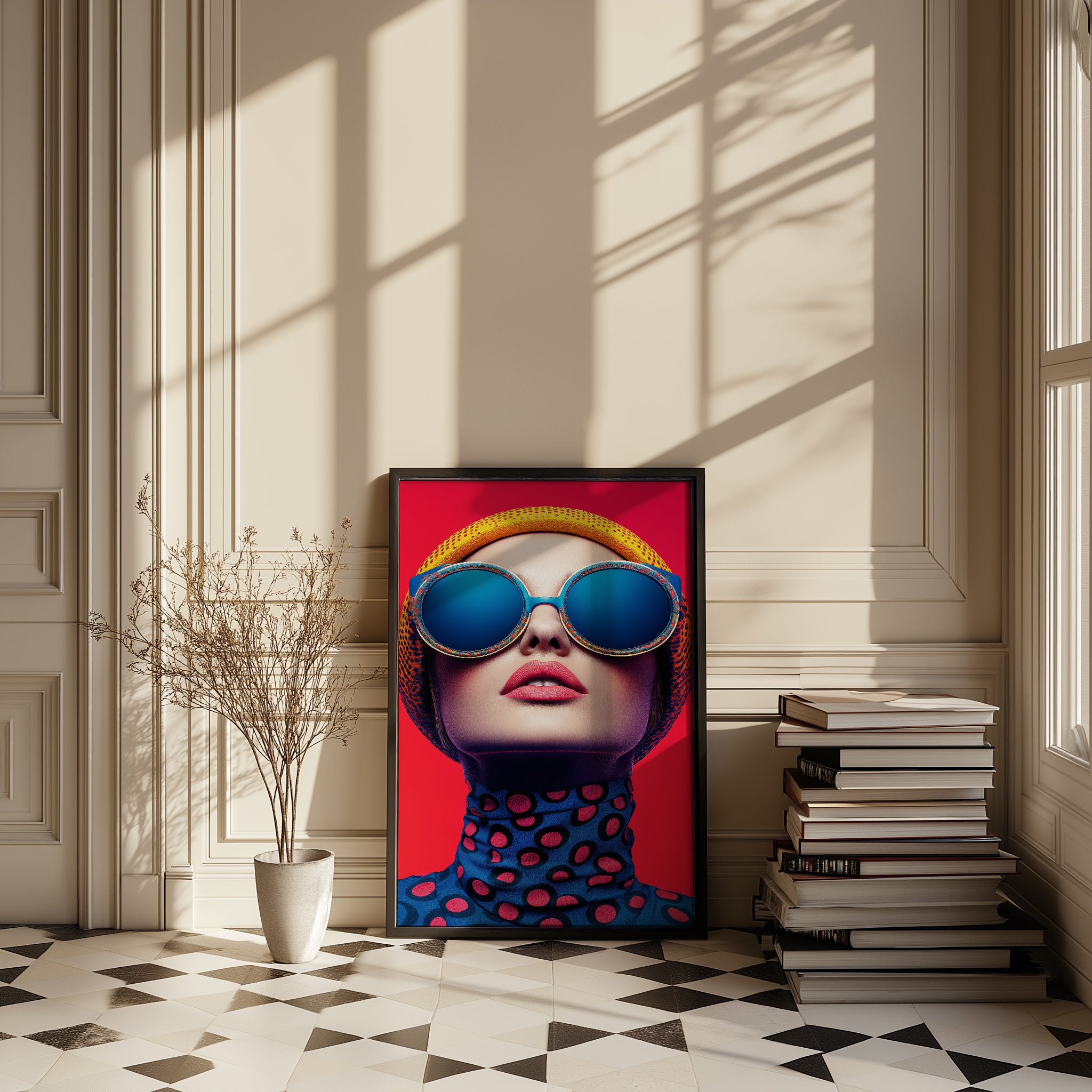 Color Burst Wall Art Print — Vibrant Pop Portrait Poster