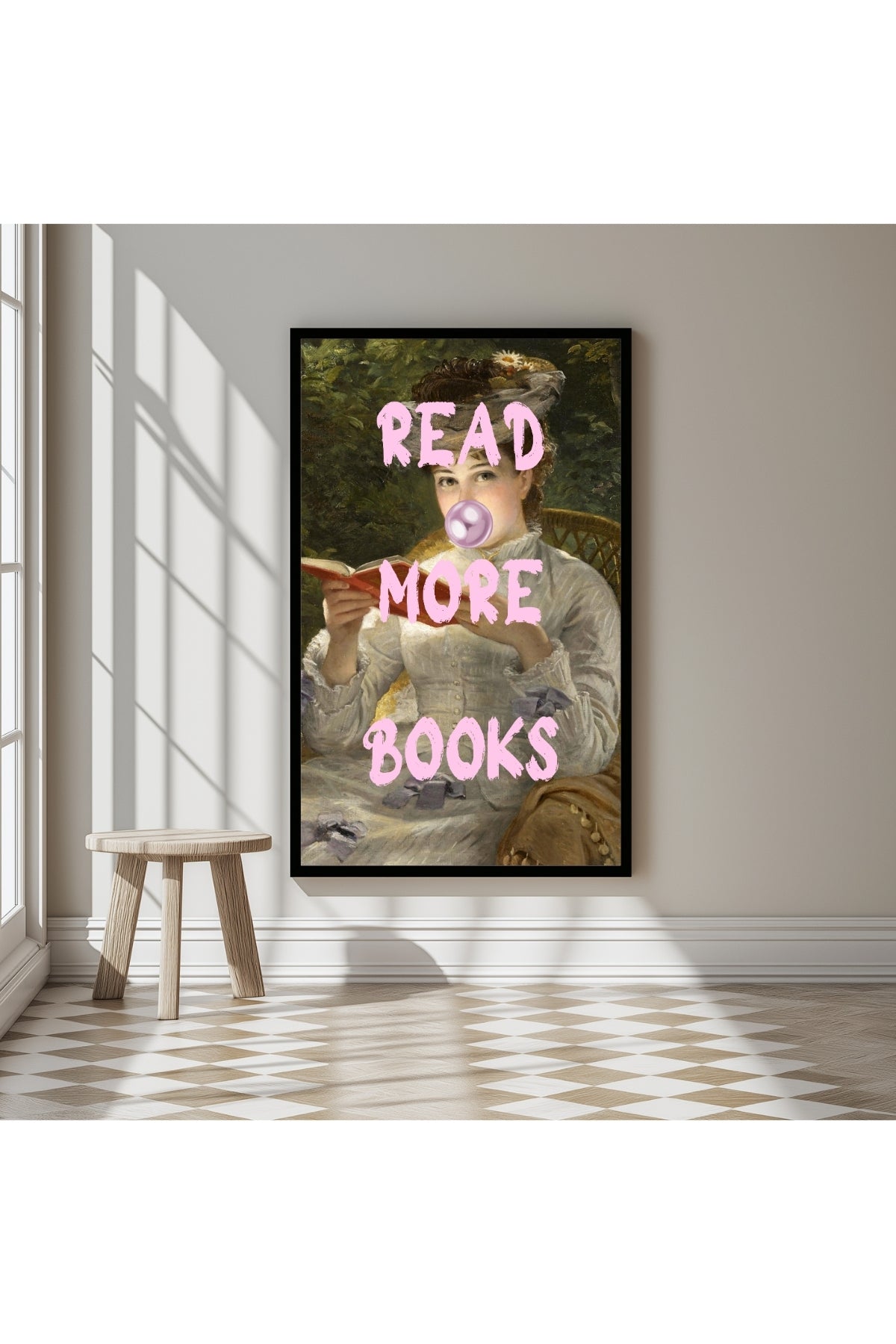 Read More Books Wall Art Print — Book Lover Reading Quote Poster