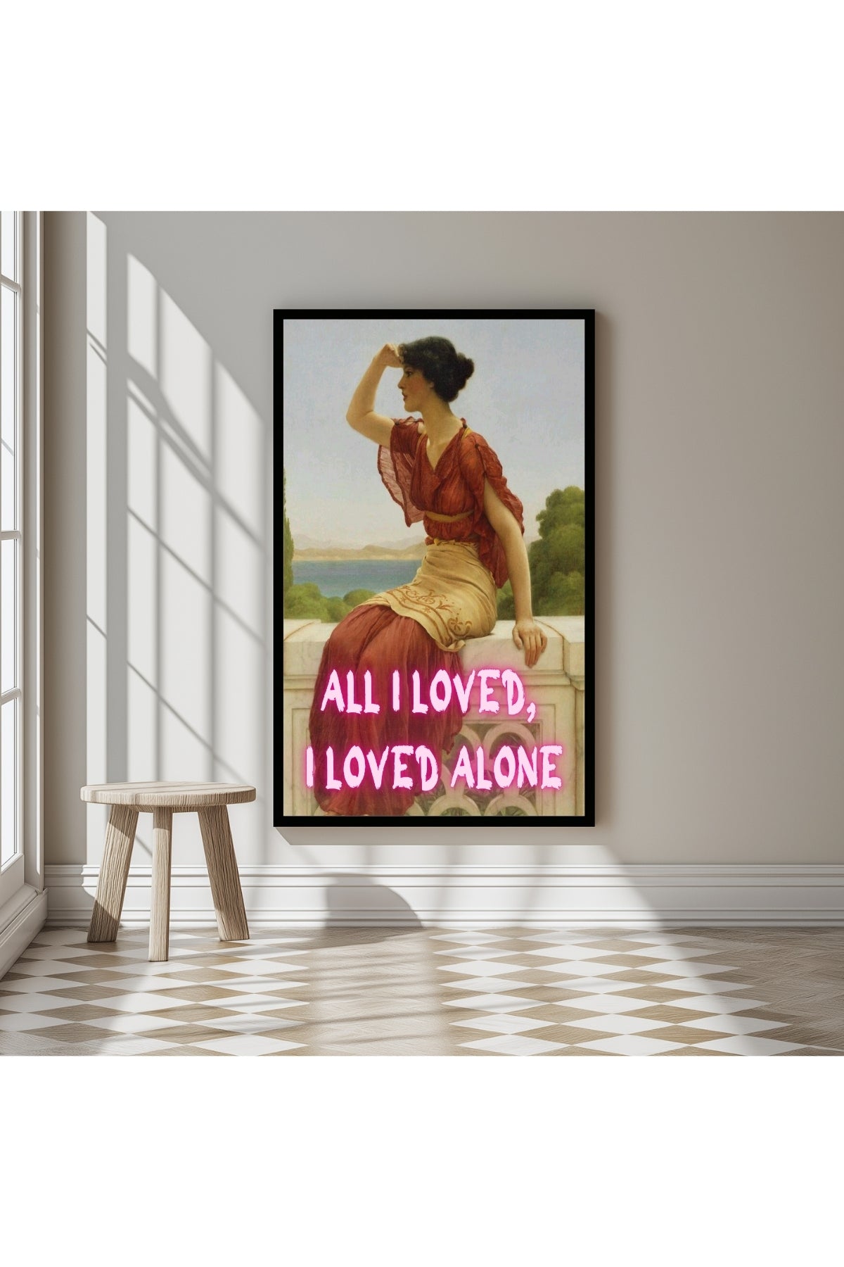 All I Loved, I Loved Alone — Edgar Allan Poe Quote Wall Art Print
