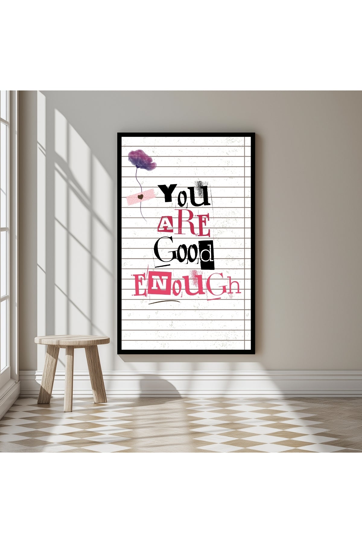 You Are Good Enough Wall Art Print — Affirmation Self-Love Quote Poster