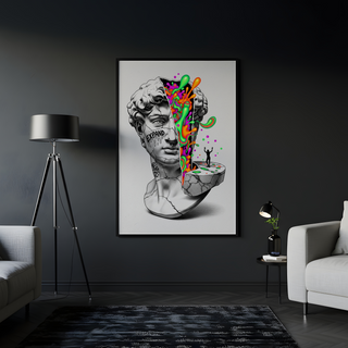 Expand Pop Art — Surreal David Bust Wall Art Print
