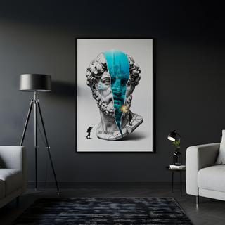Lost Paradise Atlantis — Surreal Poseidon Bust Wall Art Print