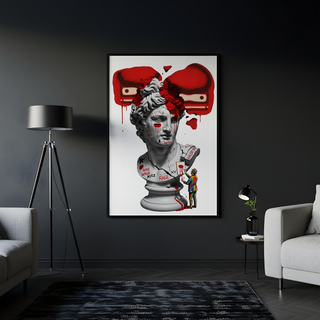 Rage Boxer — Surreal Apollo Bust Wall Art Print