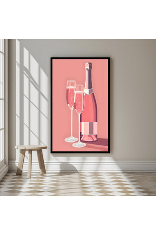 Rosé Rendezvous Wall Art Print — French Pink Wine Poster