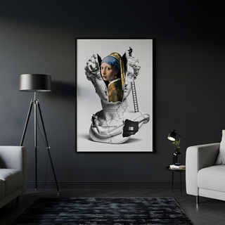 Glimmer of Truth — Vermeer's Girl with a Pearl Earring Wall Art Print