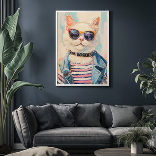 Pawsitively Purrfect Wall Art Print — Cute Cat Lover Quote Poster