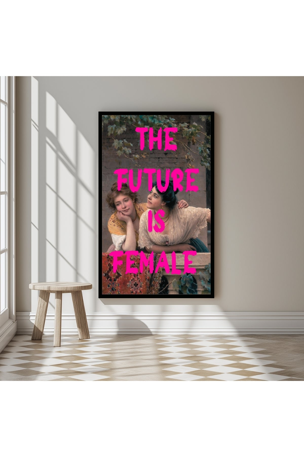 The Future is Female Wall Art Print — Bold Feminist Quote Poster