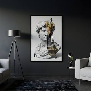 American Gothic Roots — Surreal David Bust Wall Art Print
