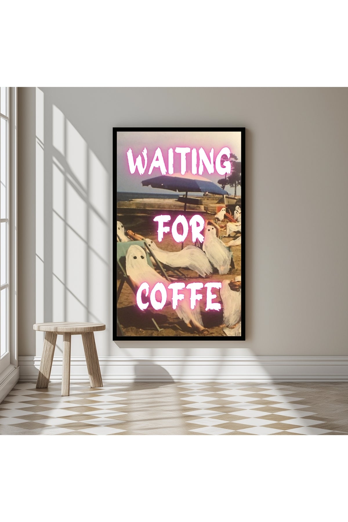 Waiting for Coffee Wall Art Print — Funny Morning Coffee Lover Quote Poster