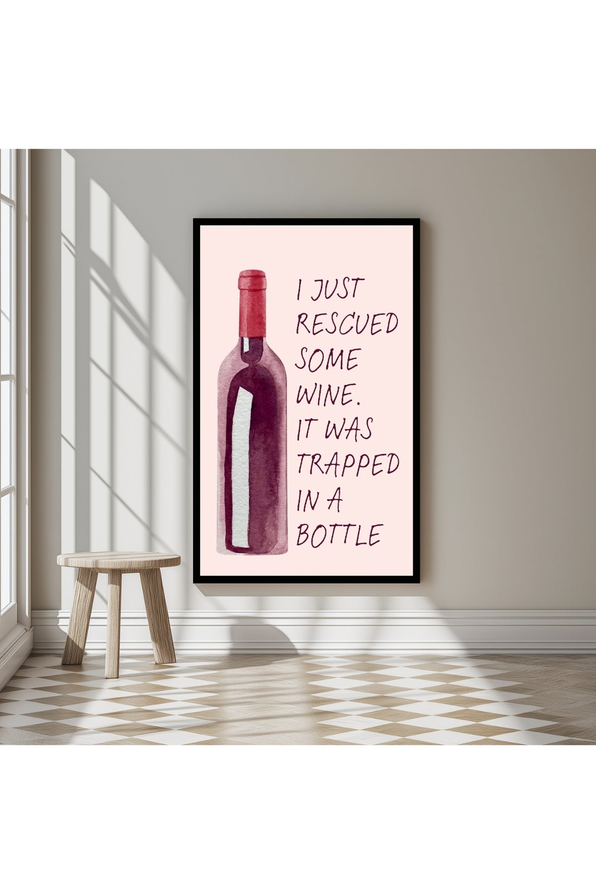 Wine Rescuer's Creed Wall Art Print — Funny Wine Lover Quote Poster