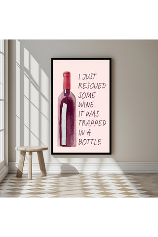 Wine Rescuer's Creed Wall Art Print — Funny Wine Lover Quote Poster